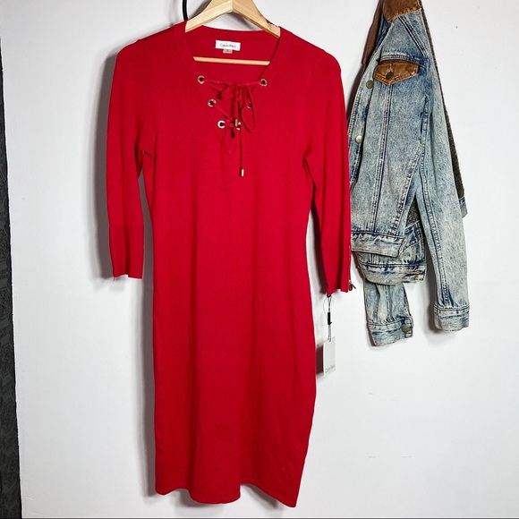 NWT Calvin Klein bodycon sweater dress